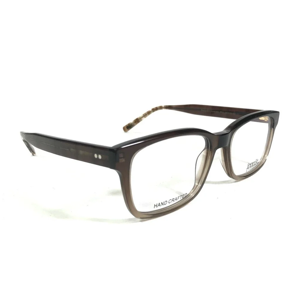 Iconik Eyeglasses Frames WILL C1 Brown Fade Rectangular Full Rim 54-18-150